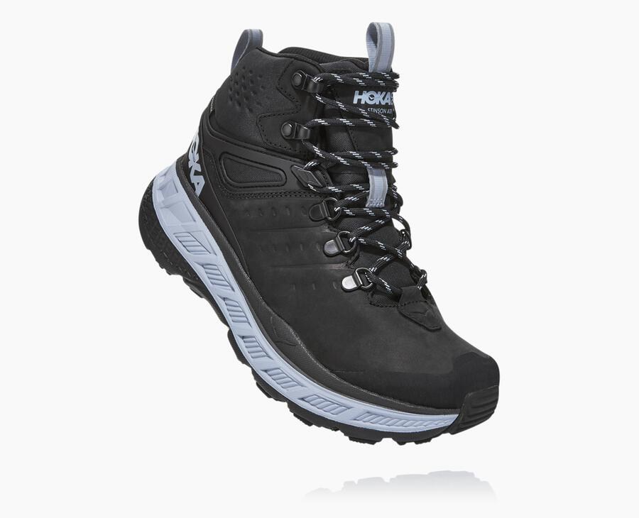 Hoka One One Stinson Mid Gore-Tex - Women Hiking Boots - Black,Australia BDV-543680